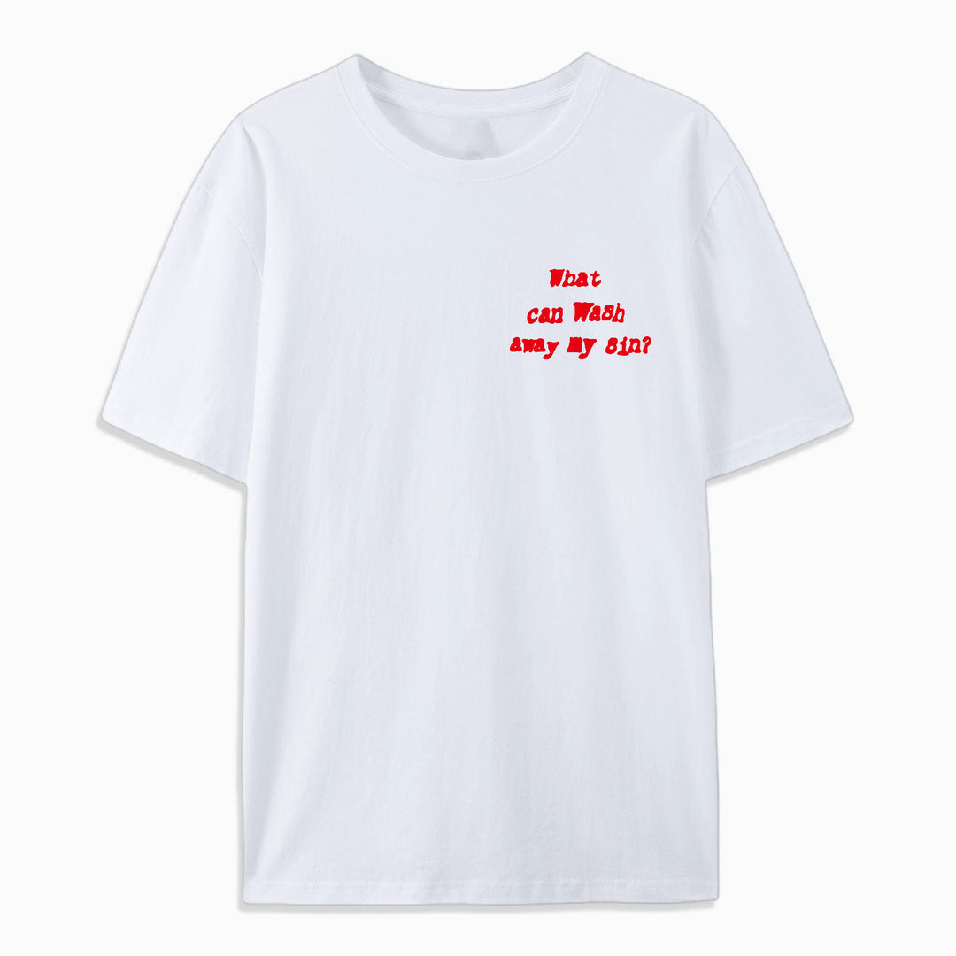 T-shirt en coton Christianartworkshop « Rien que le sang de Jésus » - image 3