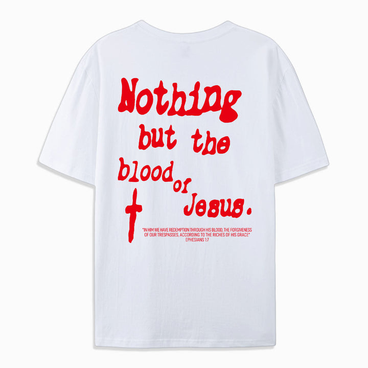 T-shirt en coton Christianartworkshop « Rien que le sang de Jésus » - image 2