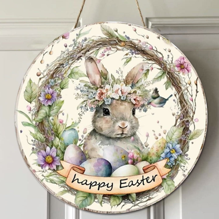 Christianartworkshop Pendentif Lapin de Pâques : Ornement de jardin suspendu Lapin Enchanté - image 1
