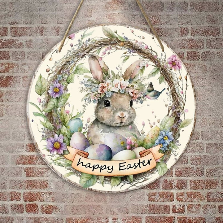 Christianartworkshop Pendentif Lapin de Pâques : Ornement de jardin suspendu Lapin Enchanté - Lapin de Pâques - image 0