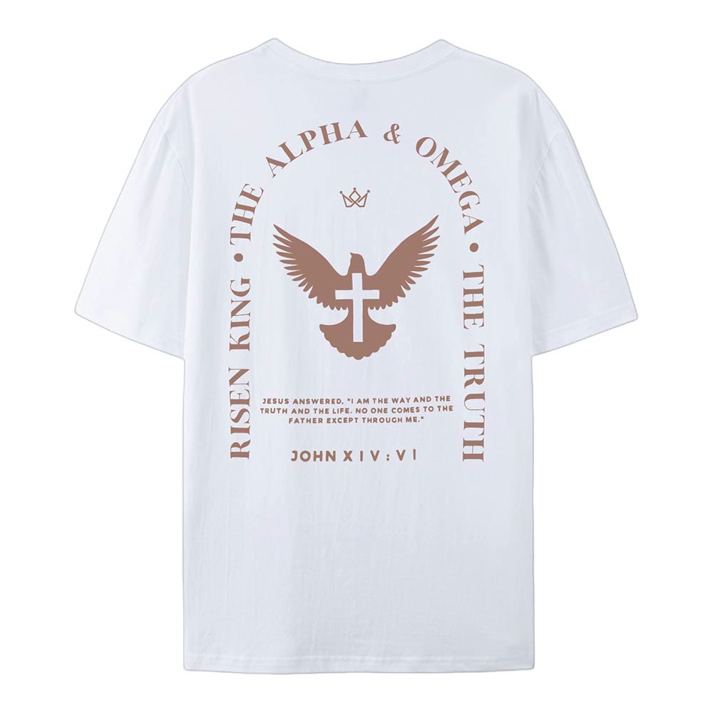 T-shirt en coton Christianartworkshop « Jésus est le chemin, la vérité, la vie » - image 1