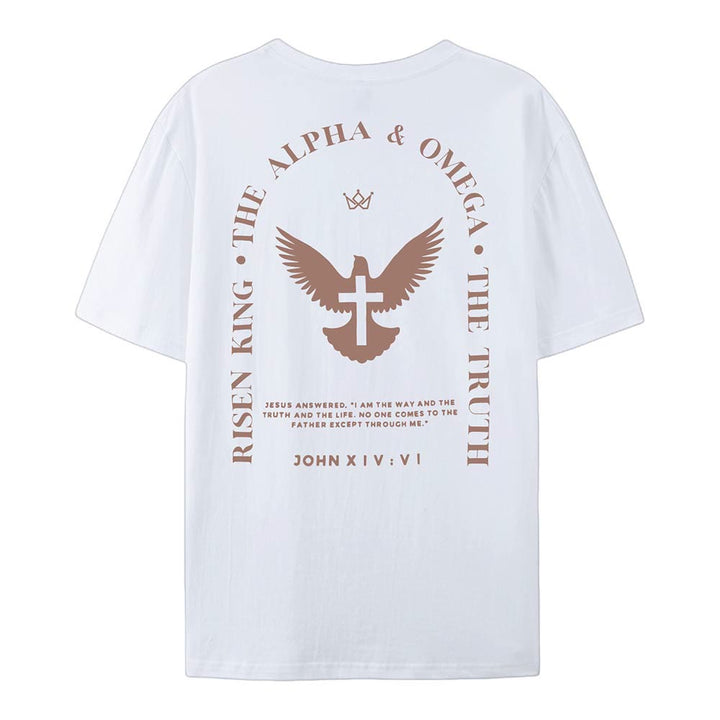 T-shirt en coton Christianartworkshop « Jésus est le chemin, la vérité, la vie » - image 1
