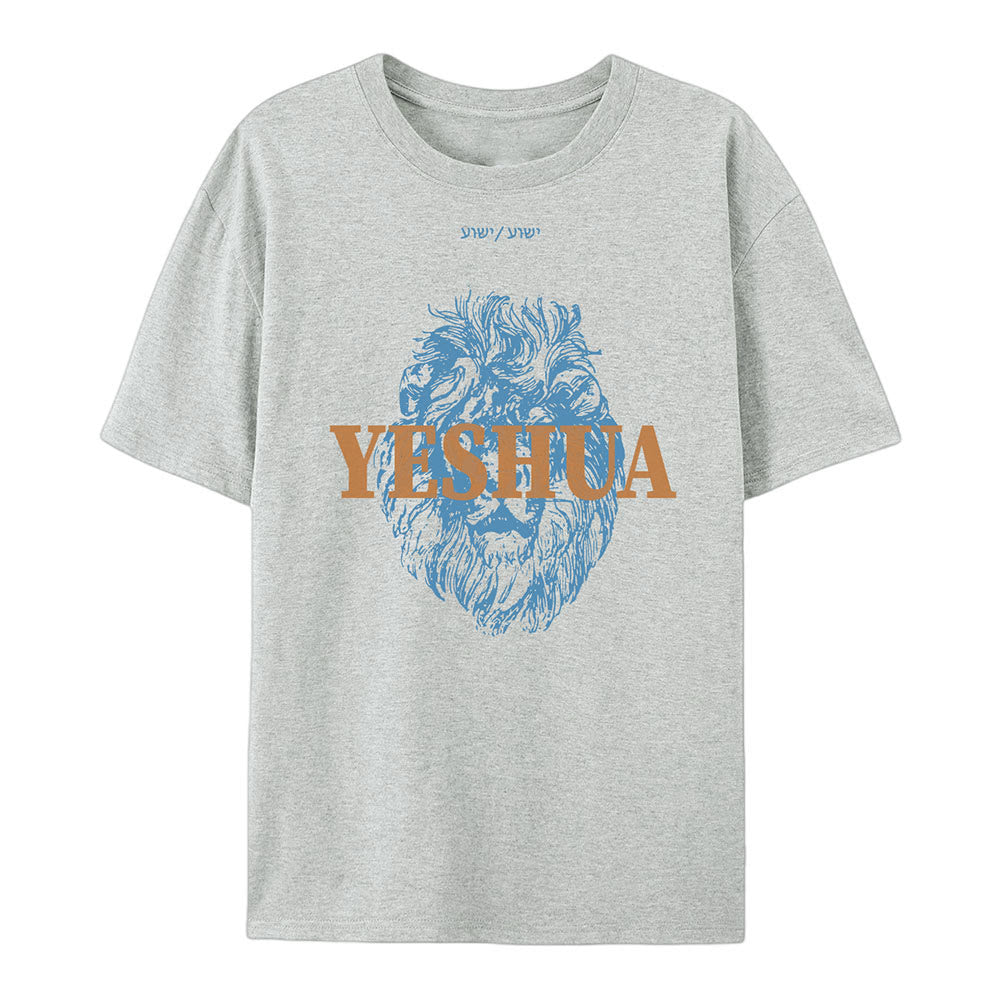 T-shirt en coton Yeshua de Christianartworkshop - Gris clair - 2XL - image 6