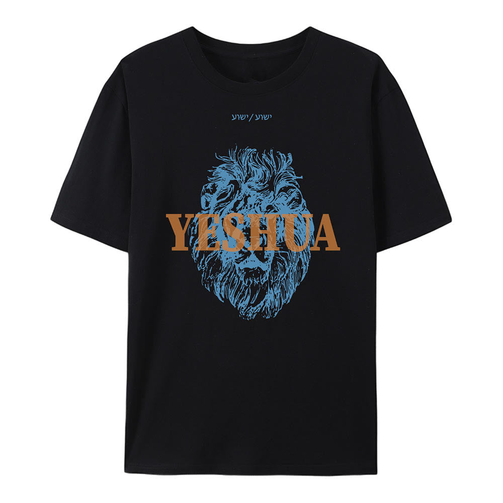 T-shirt en coton Yeshua de Christianartworkshop - Noir - 2XL - image 2