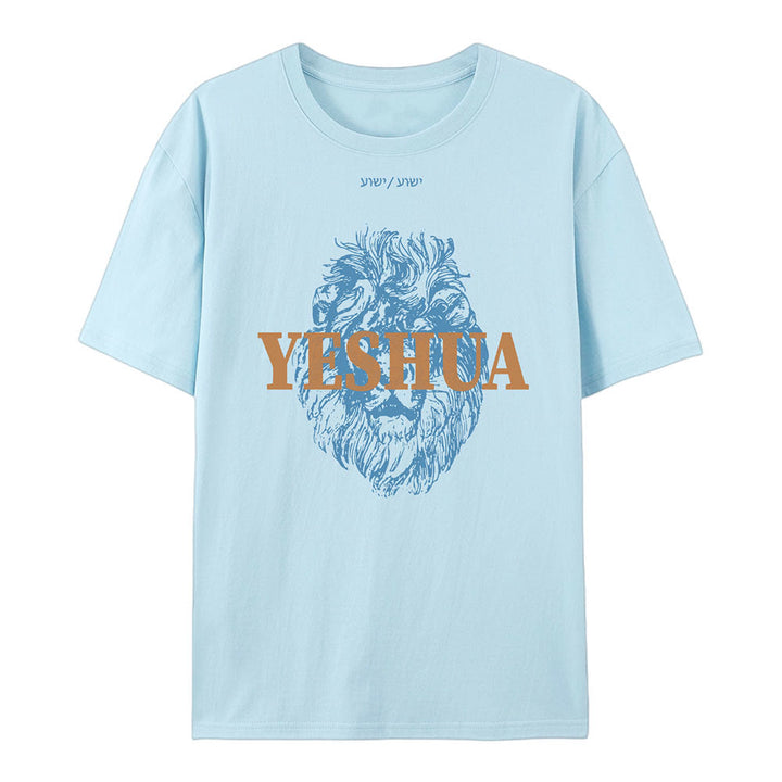 T-shirt en coton Yeshua de Christianartworkshop - Bleu - 2XL - image 5