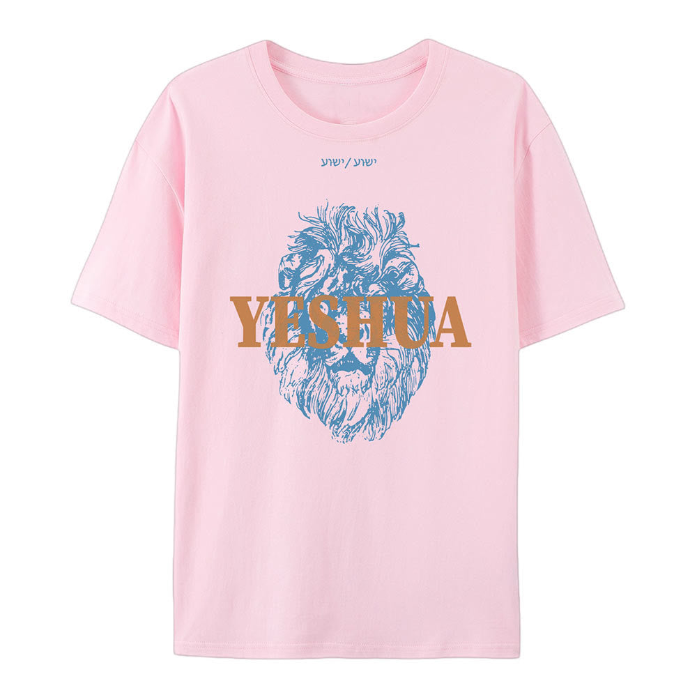 T-shirt en coton Yeshua de Christianartworkshop - Rose - 2XL - image 4