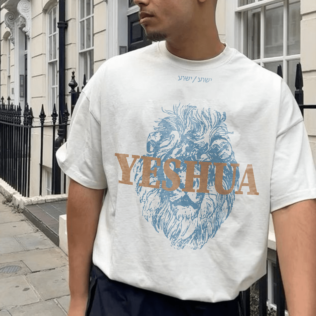 T-shirt en coton Yeshua de Christianartworkshop - Blanc - 2XL - image 0