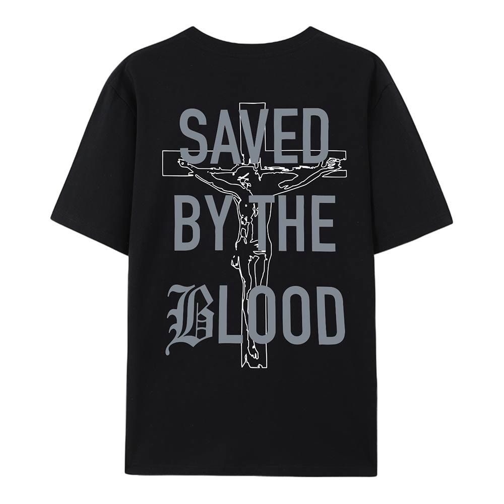 T-shirt en coton Christianartworkshop « Sauvé par le Seigneur » - image 9