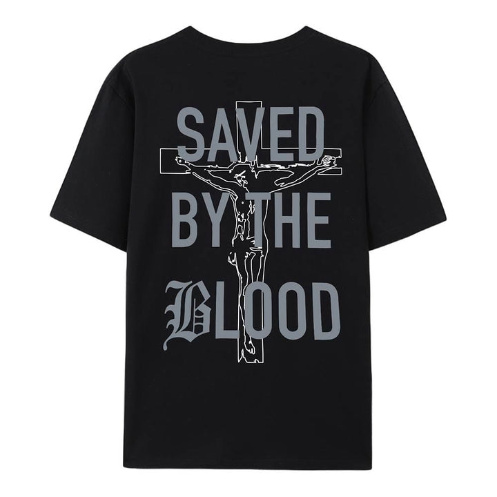 T-shirt en coton Christianartworkshop « Sauvé par le Seigneur » - image 9