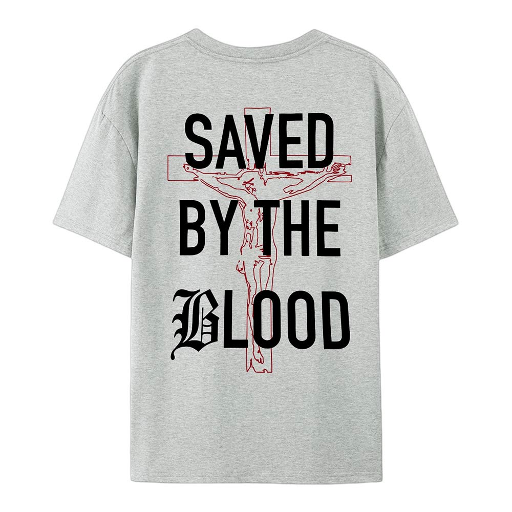 T-shirt en coton Christianartworkshop « Sauvé par le Seigneur » - image 22