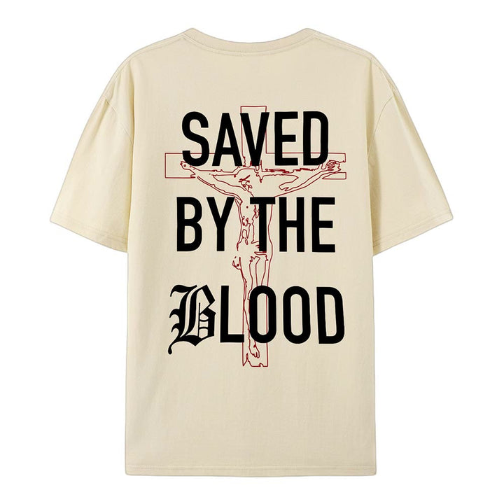 T-shirt en coton Christianartworkshop « Sauvé par le Seigneur » - image 13