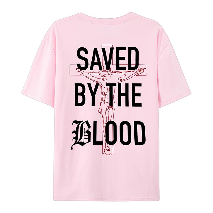 T-shirt en coton Christianartworkshop « Sauvé par le Seigneur » - image 16