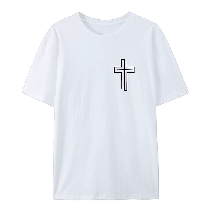 T-shirt en coton Christianartworkshop « Sauvé par le Seigneur » - image 2