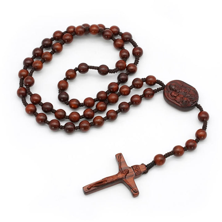 Christianartworkshop Chapelet crucifix en perles de bois d'olivier - image 10