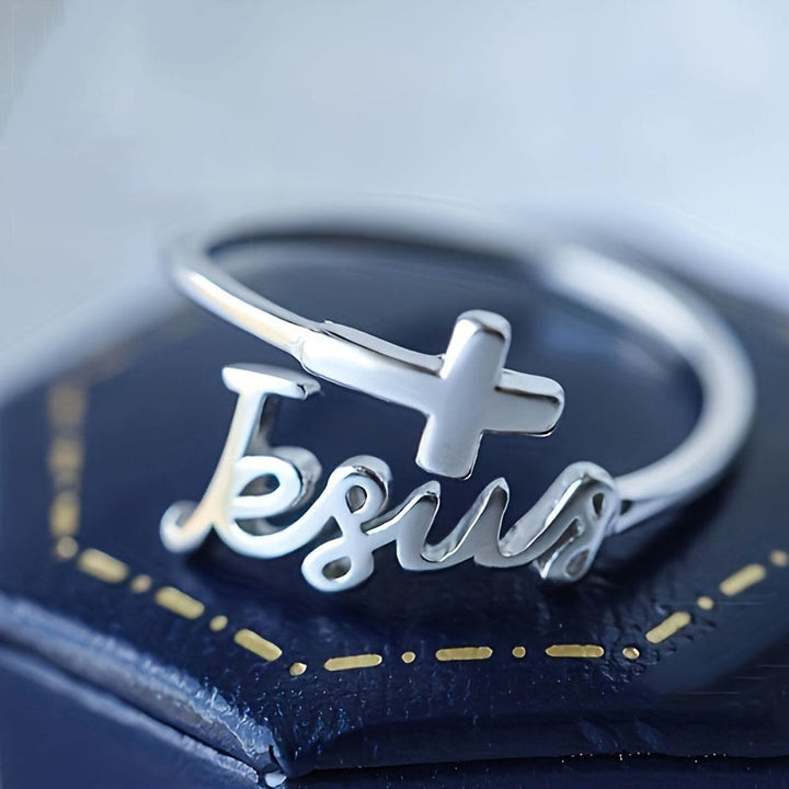 Christianartworkshop Bague Jésus et Croix : Un témoignage de foi simple et profond - image 3