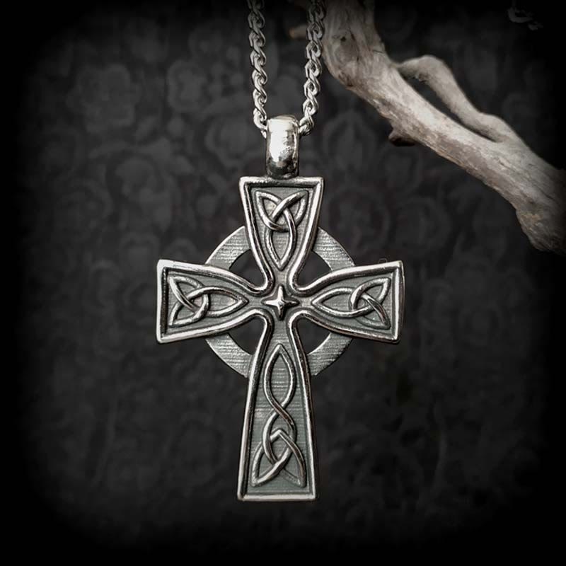 Christianartworkshop Collier Croix Celtique Sacrée de la Trinité Vintage : Un symbole divin de foi et d'héritage - Trinity Celtic - image 0