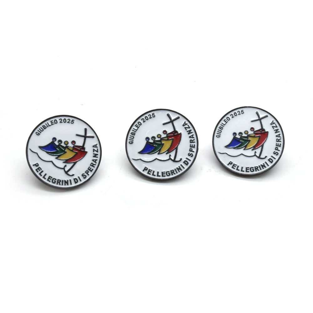 Christianartworkshop Ensemble de 3 badges de pèlerinage du Jubilé : Embrassez l’esprit du millénaire chrétien - image 3
