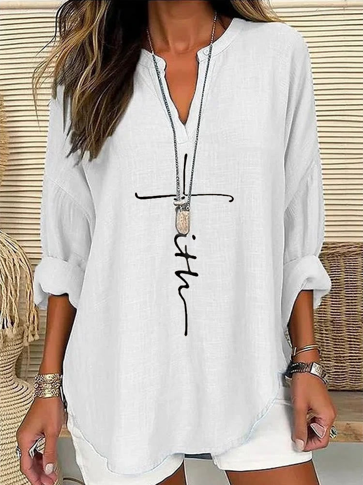 Christianartworkshop T-shirt Croix Lumière Éternelle – Embrassez la foi et la grâce - Blanc - 5XL - image 1