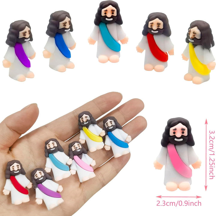 Christianartworkshop 10/20/30 œufs de Pâques avec figurine miniature de Jésus pour la chasse aux œufs/à remplir dans un panier de Pâques - image 3