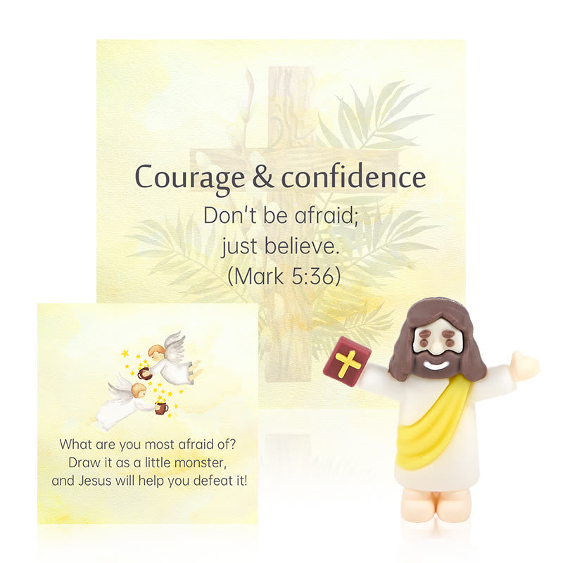 Christianartworkshop Cartes de versets bibliques (5/10/20/30 cartes) avec mini-figurines de Jésus et questions interactives : Inspirer et éduquer - image 2