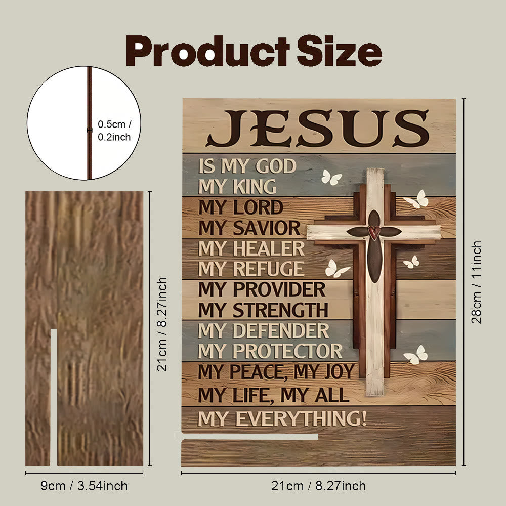 Christianartworkshop Croix décorative en bois - Louez la gloire de Jésus - image 4