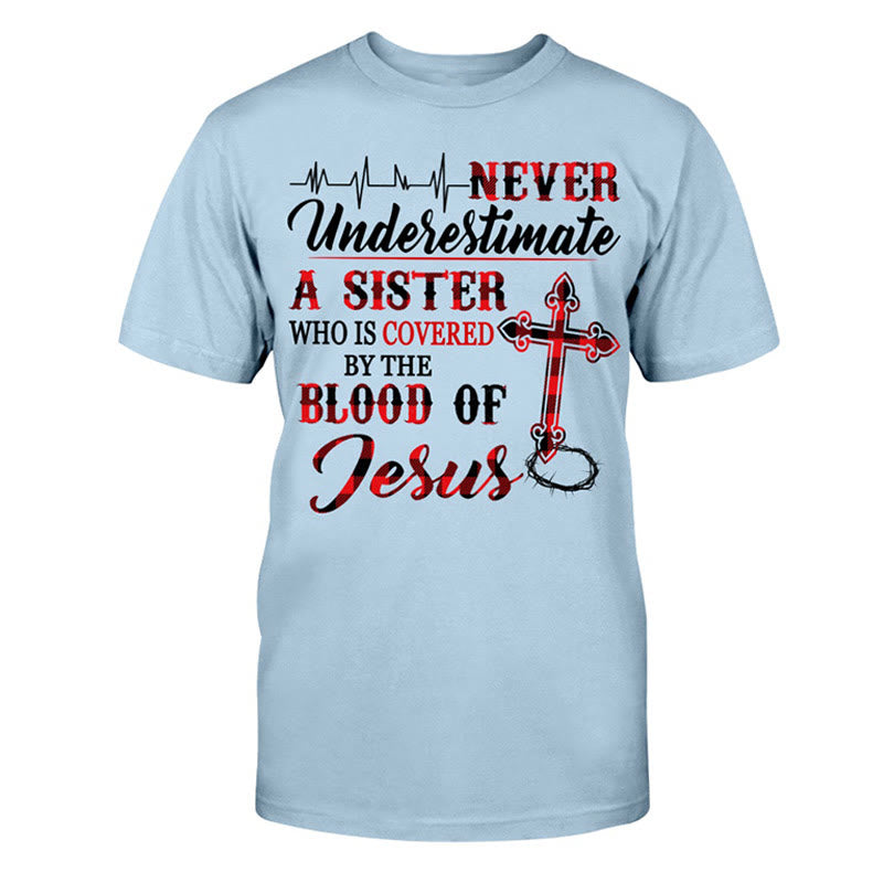 T-shirt unisexe en coton Christianartworkshop Protection divine - Bleu - 2XL - image 8