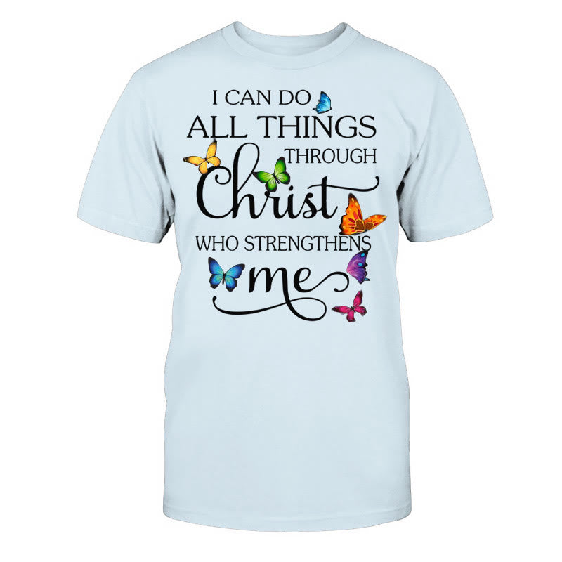 T-shirt unisexe en coton Christianartworkshop « Fortifié par le Christ » - Bleu - 2XL - image 8