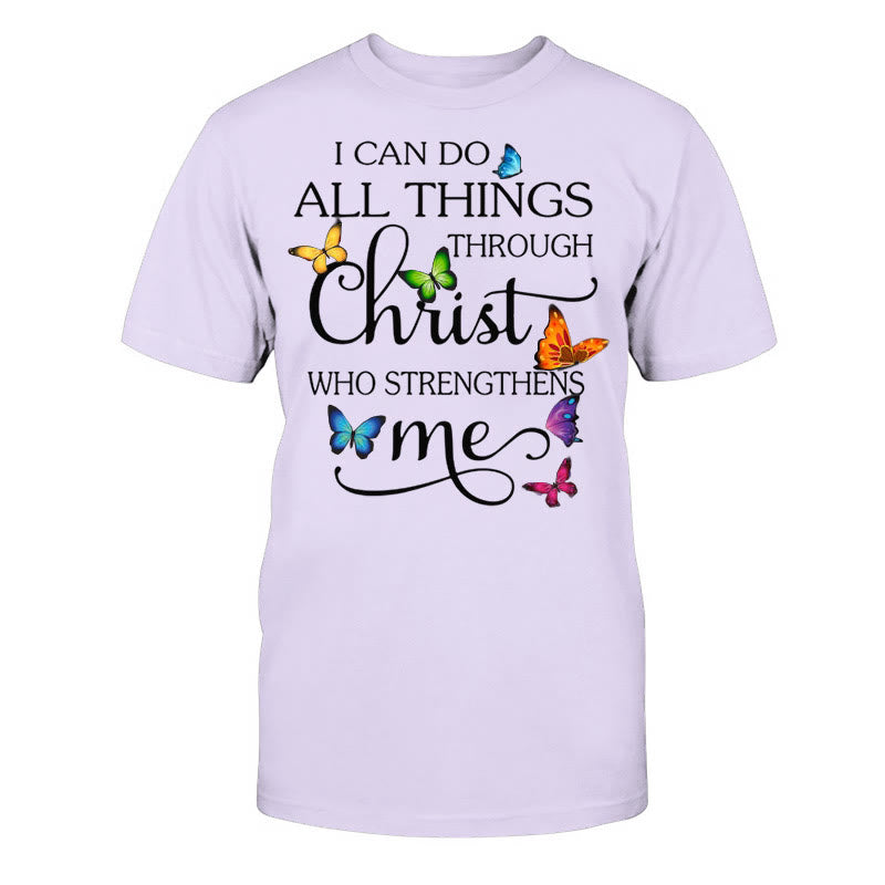 T-shirt unisexe en coton Christianartworkshop « Fortifié par le Christ » - Violet - 2XL - image 12