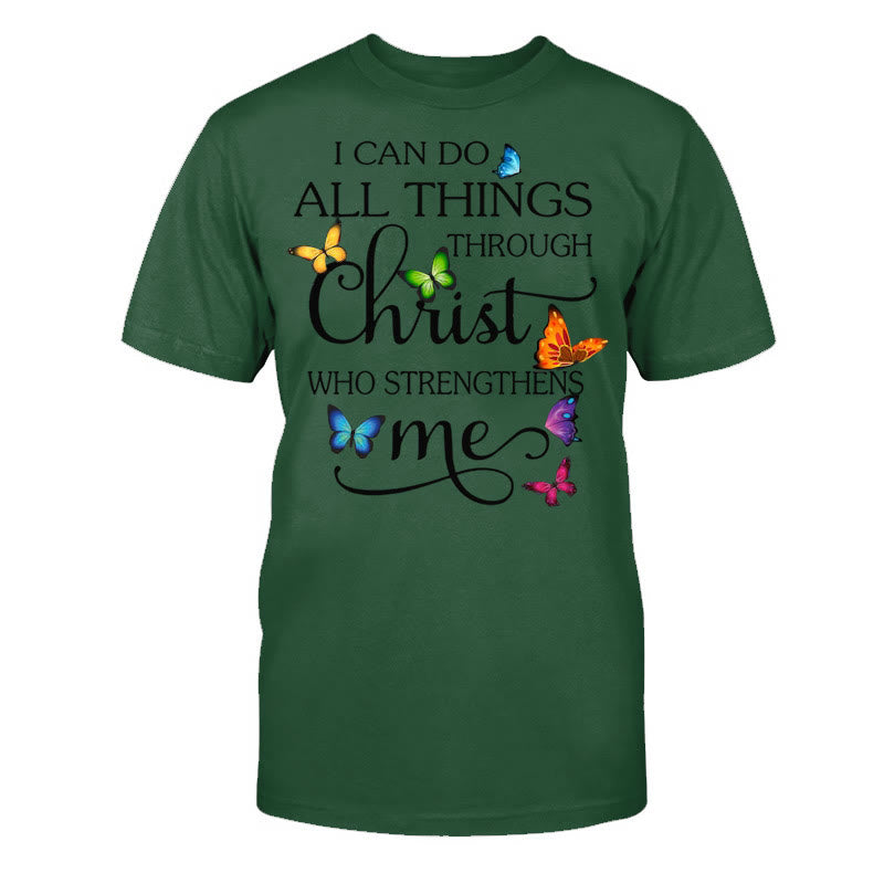 T-shirt unisexe en coton Christianartworkshop « Fortifié par le Christ » - Vert foncé - 2XL - image 16
