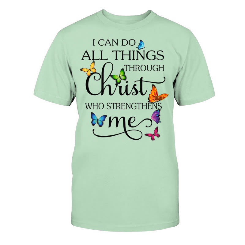 T-shirt unisexe en coton Christianartworkshop « Fortifié par le Christ » - Vert gazon - 2XL - image 14