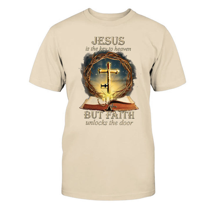 T-shirt unisexe en coton Christianartworkshop « Clé du Paradis » - Beige - 2XL - image 6