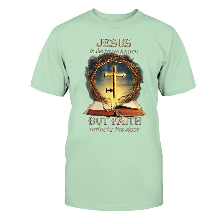 T-shirt unisexe en coton Christianartworkshop « Clé du Paradis » - Vert gazon - 2XL - image 14