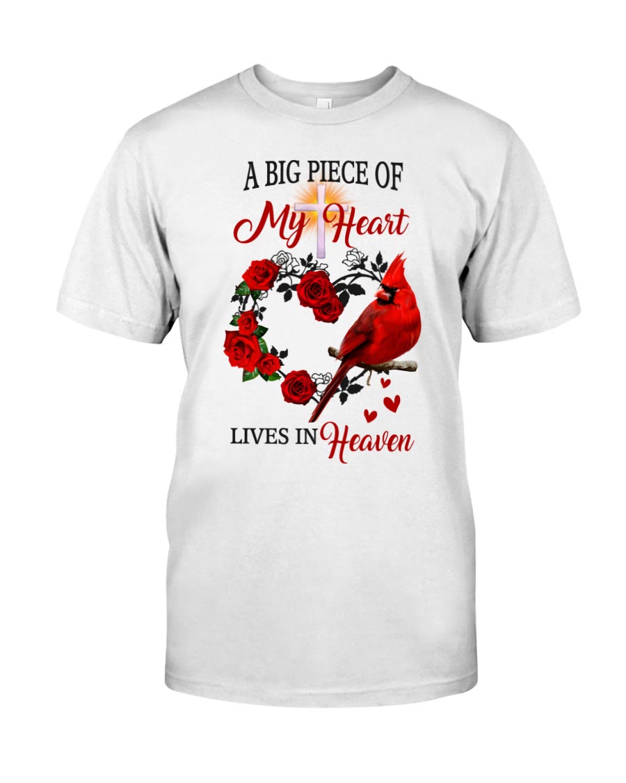 T-shirt classique Christianartworkshop « Jésus, une grande partie de mon cœur vit au ciel » - Blanc - 2XL - image 0