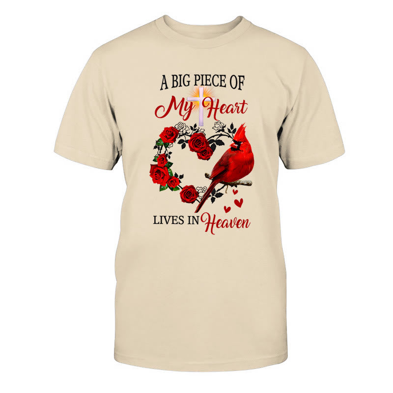 T-shirt classique Christianartworkshop « Jésus, une grande partie de mon cœur vit au ciel » - Beige - 2XL - image 6