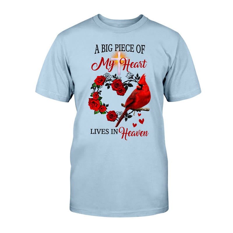 T-shirt classique Christianartworkshop « Jésus, une grande partie de mon cœur vit au ciel » - Bleu - 2XL - image 8