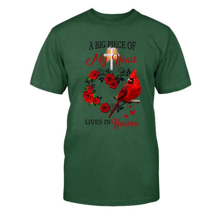 T-shirt classique Christianartworkshop « Jésus, une grande partie de mon cœur vit au ciel » - Vert foncé - 2XL - image 16