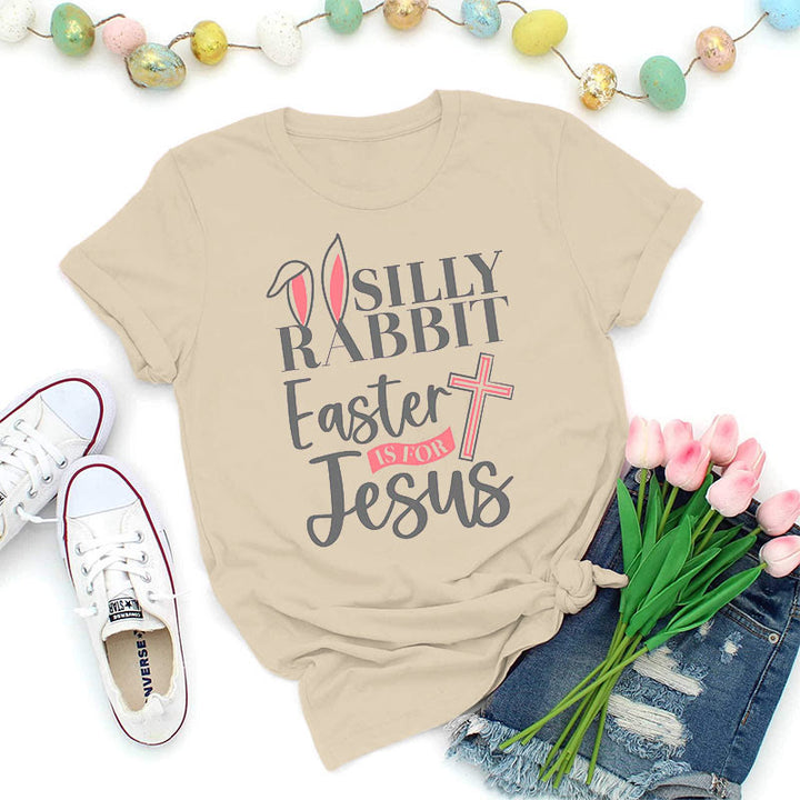 T-shirt « Lapin rigolo » de Christianartworkshop, Pâques est pour Jésus - Beige - 2XL - image 4