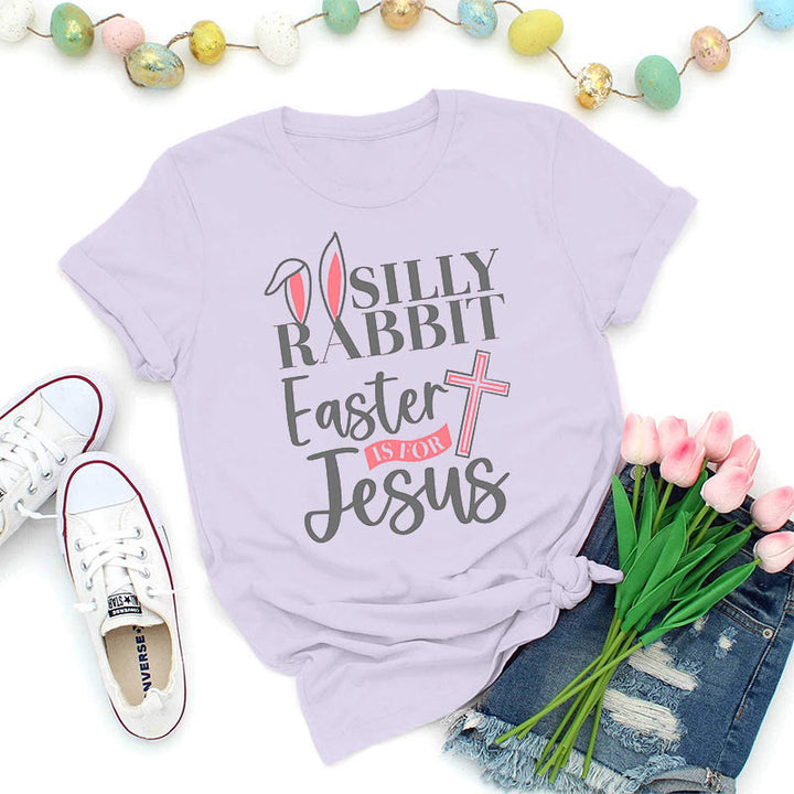 T-shirt « Lapin rigolo » de Christianartworkshop, Pâques est pour Jésus - Violet - 2XL - image 7