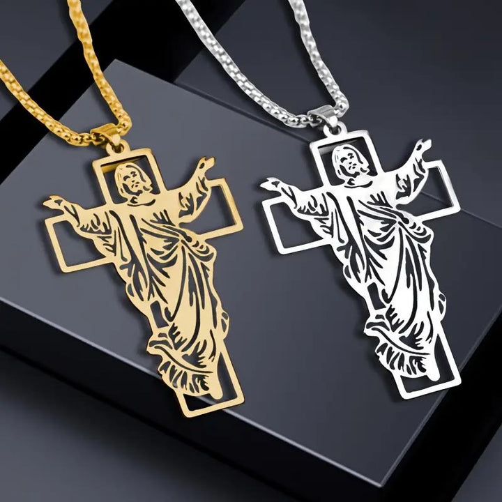 Christianartworkshop Collier Résurrection et Ascension de Jésus : La Gloire de la Résurrection de Jésus - Doré - image 0