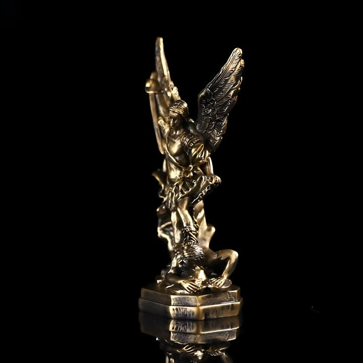 Christianartworkshop Statue antique en bronze de l'archange Michel - image 3