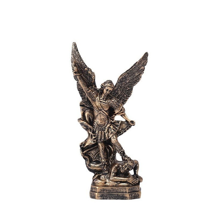 Christianartworkshop Statue antique en bronze de l'archange Michel - image 4