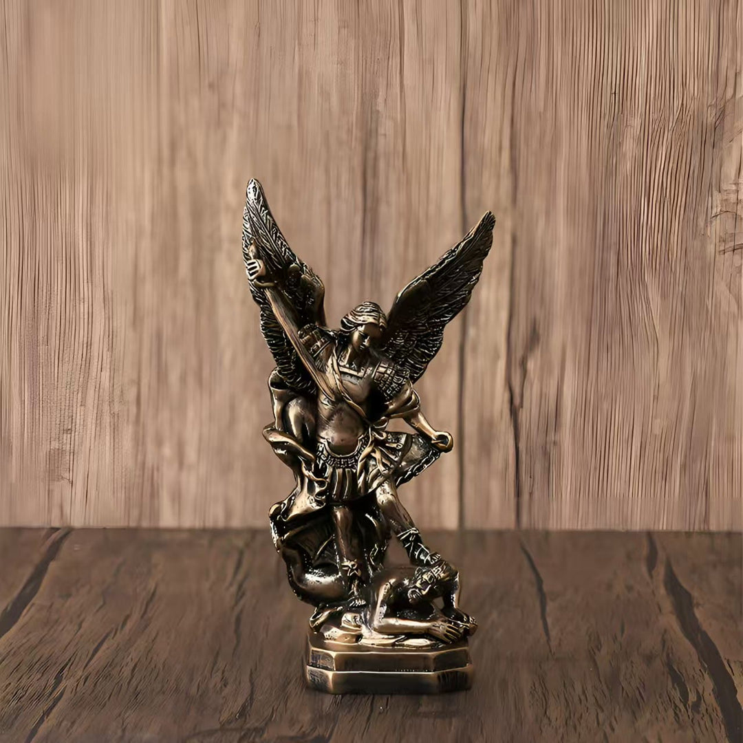 Christianartworkshop Statue antique en bronze de l'archange Michel - Saint Michel - image 0