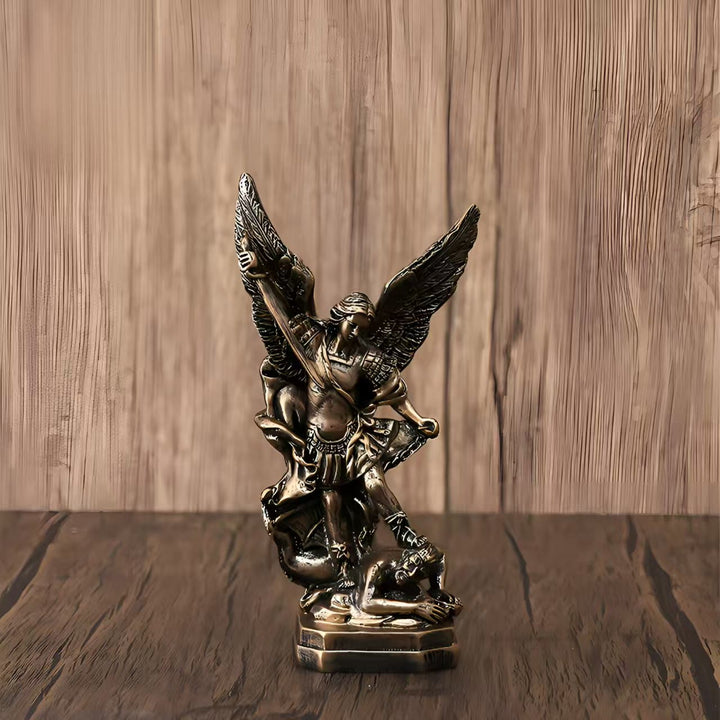 Christianartworkshop Statue antique en bronze de l'archange Michel - Saint Michel - image 0