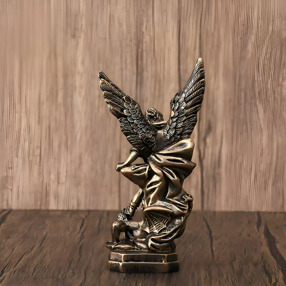 Christianartworkshop Statue antique en bronze de l'archange Michel - image 1