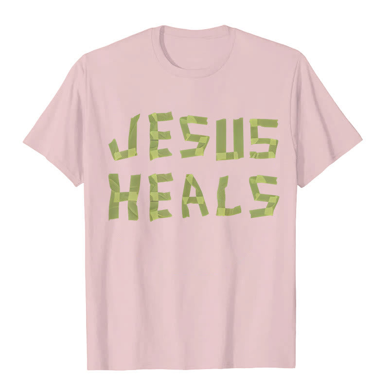 T-shirt graphique Christianartworkshop Jésus guérit - Rose - 2XL - image 10