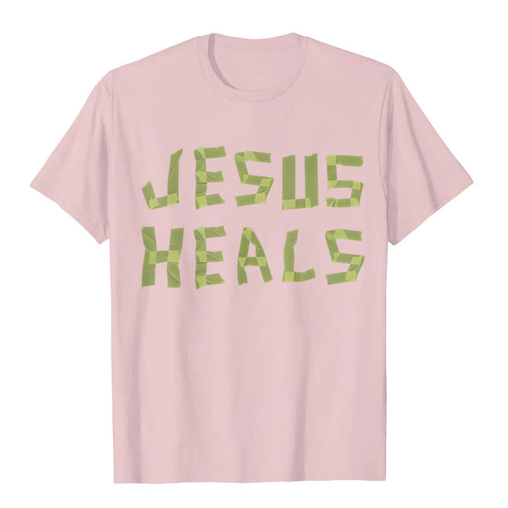 T-shirt graphique Christianartworkshop Jésus guérit - Rose - 2XL - image 10