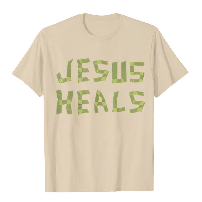 T-shirt graphique Christianartworkshop Jésus guérit - Beige - 2XL - image 4