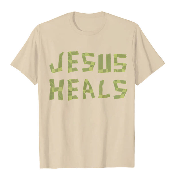 T-shirt graphique Christianartworkshop Jésus guérit - Beige - 2XL - image 4