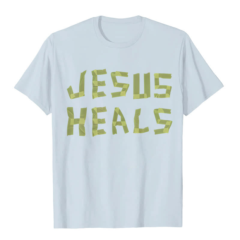T-shirt graphique Christianartworkshop Jésus guérit - Bleu - 2XL - image 8
