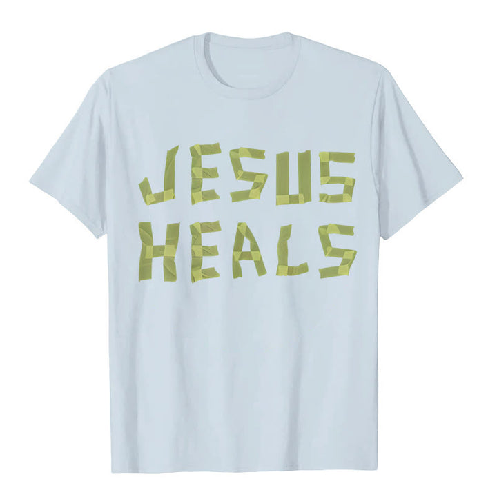 T-shirt graphique Christianartworkshop Jésus guérit - Bleu - 2XL - image 8